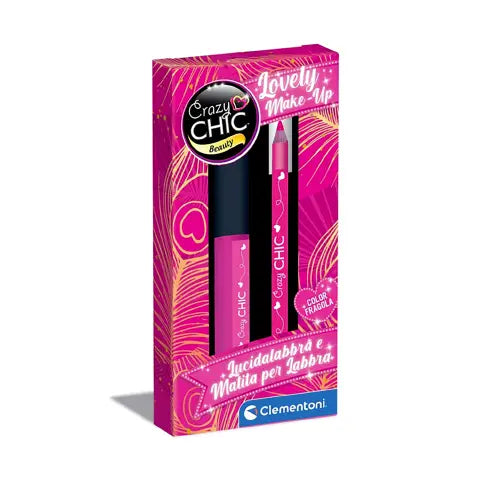 Lipgloss and Lip Pencil - Strawberry Color