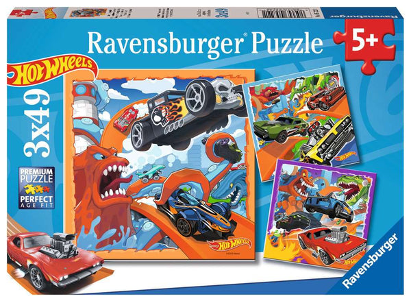 05722 - Puzzle 3x49 pezzi - Hot Wheels - dai 5 anni