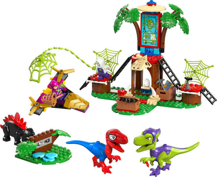 11200 Battaglia con il raptor al quartier generale sull’albero di Spider-man e Goblin