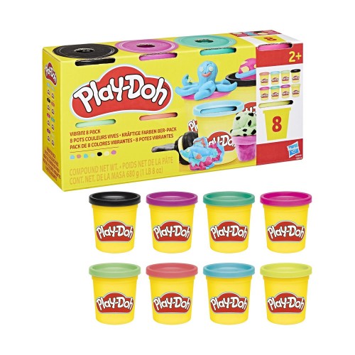 Playdoh 8 Pack - Black