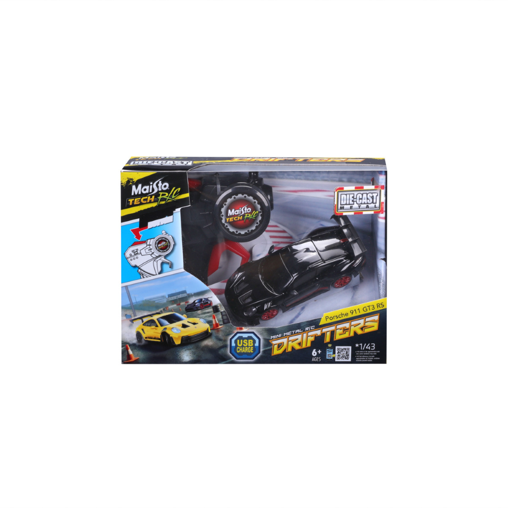 Mini Auto RC Soda Can Race 1:64 2.4GHz 2WD Radiocomandata Rossa E Gialla