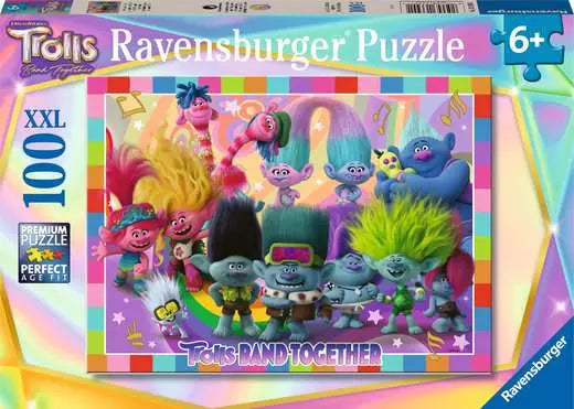 13390 - Puzzle 100 pezzi XXL - La banda Trolls