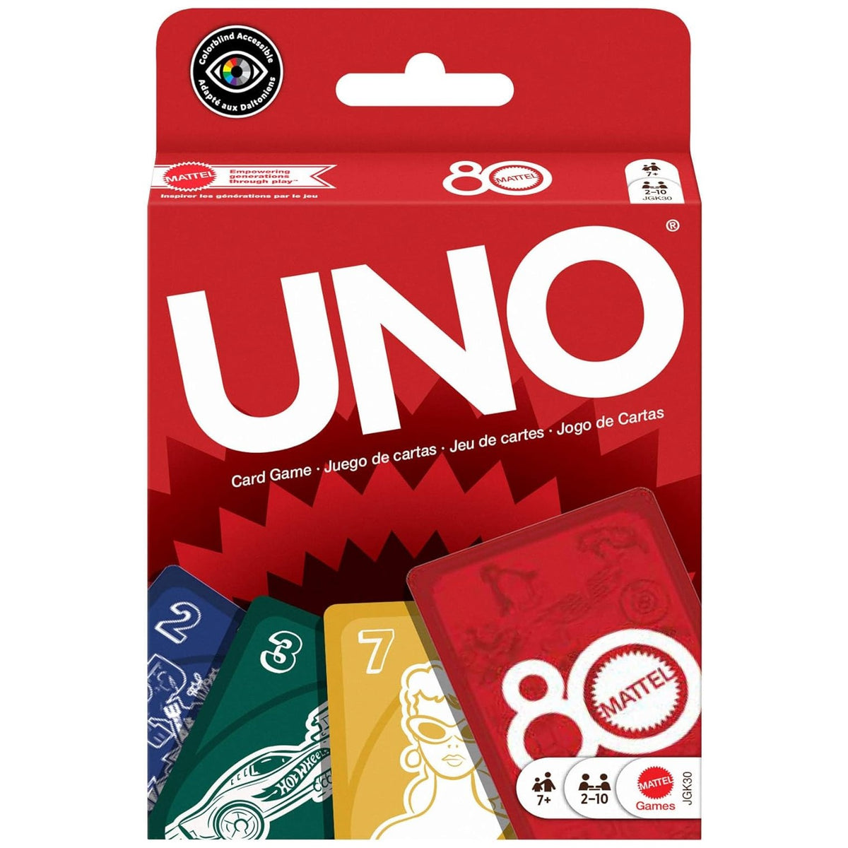 UNO Mattel 80th Ruby Red