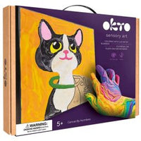 Coloring with clay set by numbers - Cat