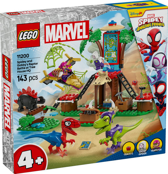 11200 Battaglia con il raptor al quartier generale sull’albero di Spider-man e Gobby