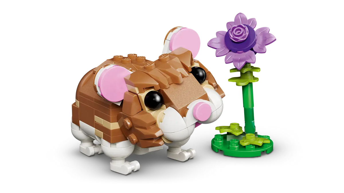 31376 Simpatico criceto con fiore