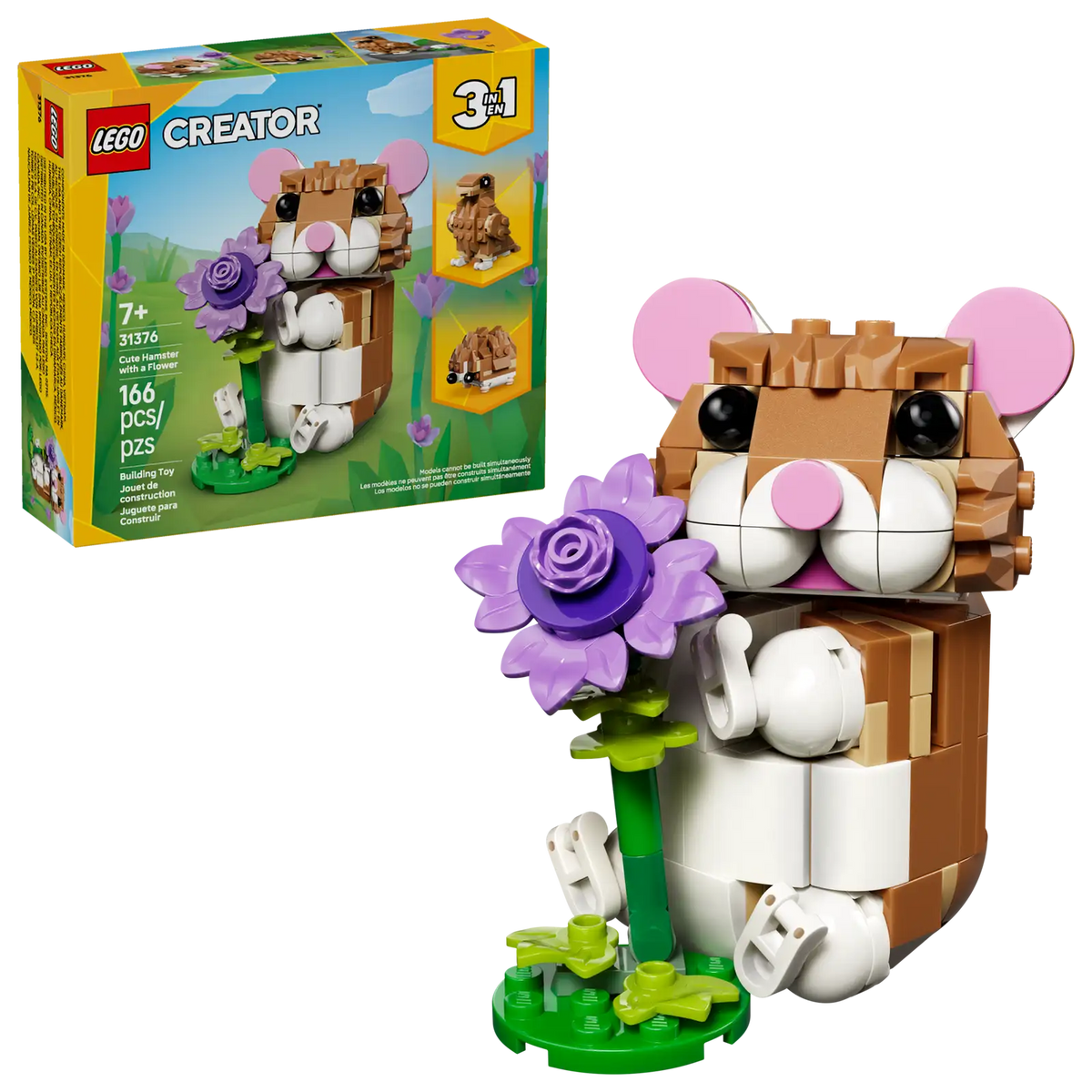 31376 Simpatico criceto con fiore