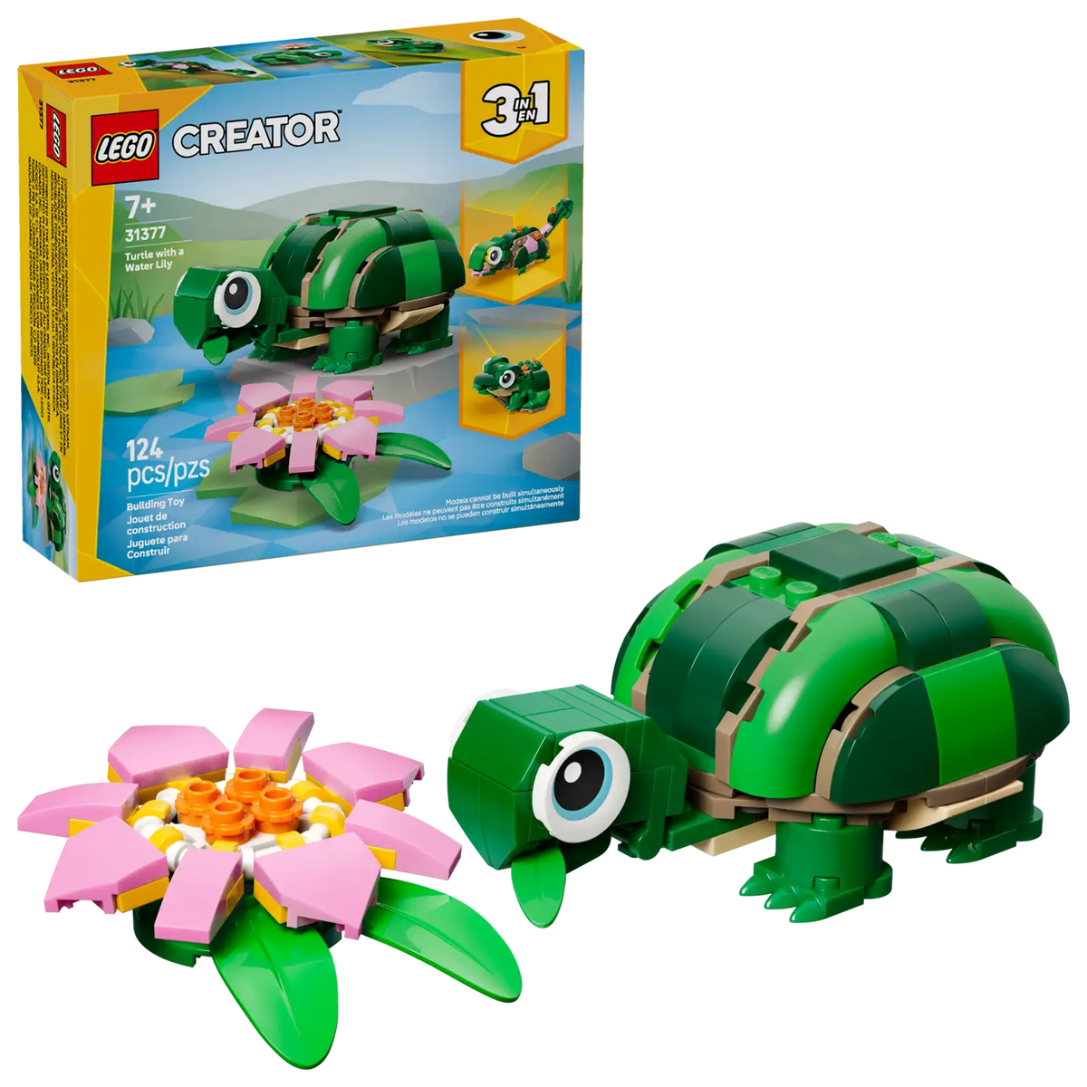 31377 Tartaruga con fiore di ninfea