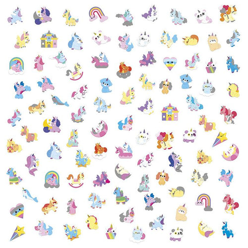 100 Adesivi - Unicorni