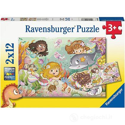 05663 - Puzzle 2x12 pezzi - Fatine e sirene (dai 3 anni)