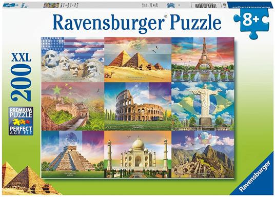 13290 - Puzzle 200 pezzi XXL - Monumenti del mondo