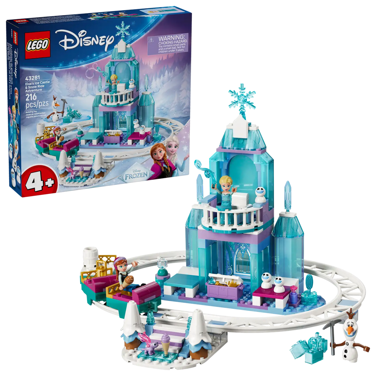 43281 Castello di ghiaccio di Elsa e avventure sulla neve
