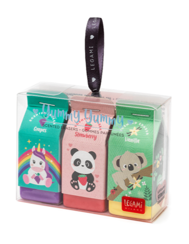 YUMMY YUMMY - SET DI 3 GOMME PROFUMATE - MULTIDESIGN