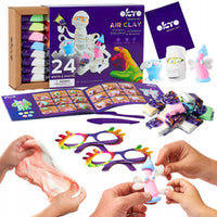 24 White & pastel Set with air clay