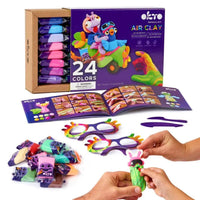 24 colors Set with air clay