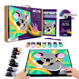 Coloring with clay set by numbers - Koala