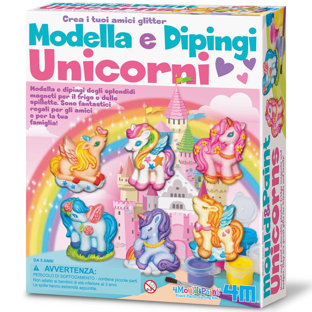 Modella & Dipingi / Unicorni Glitter