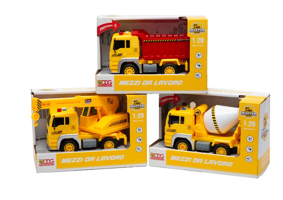 Mezzi da lavoro assortiti 20 cm Luci e Suoni