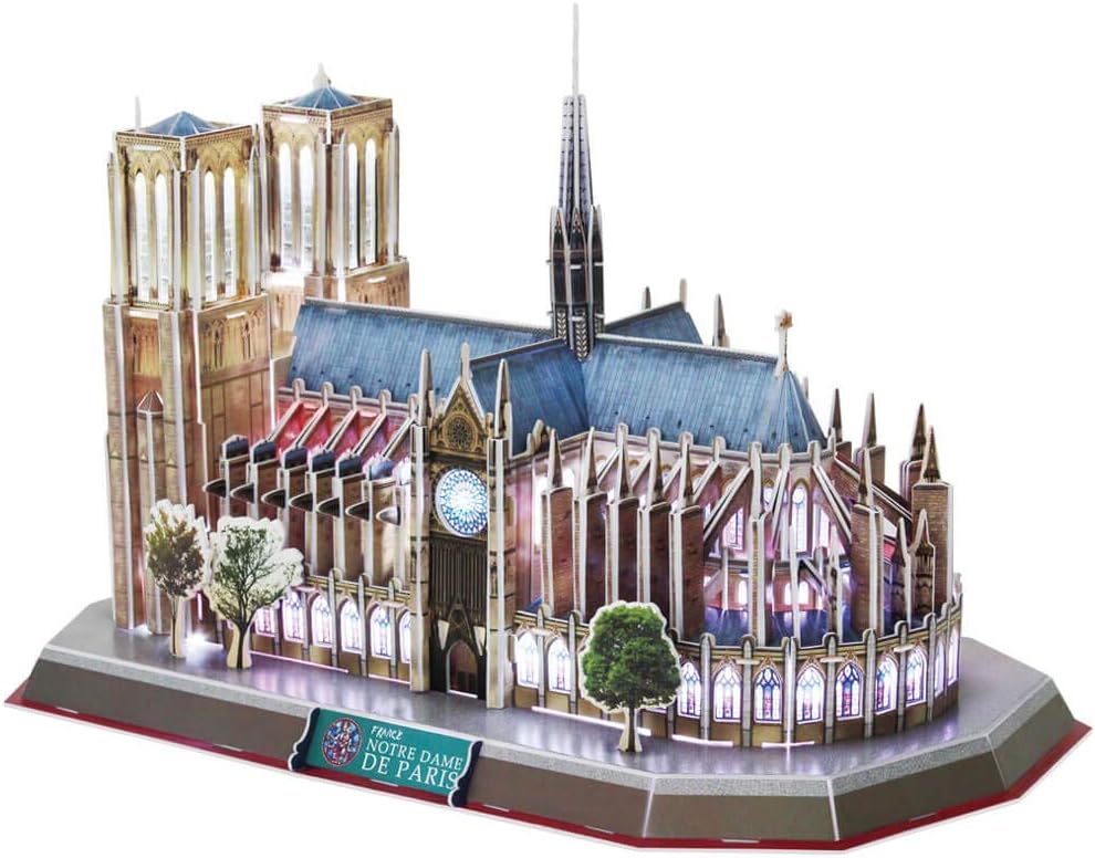 Notre Dame of Paris with Led Lights - 3D Puzzle 