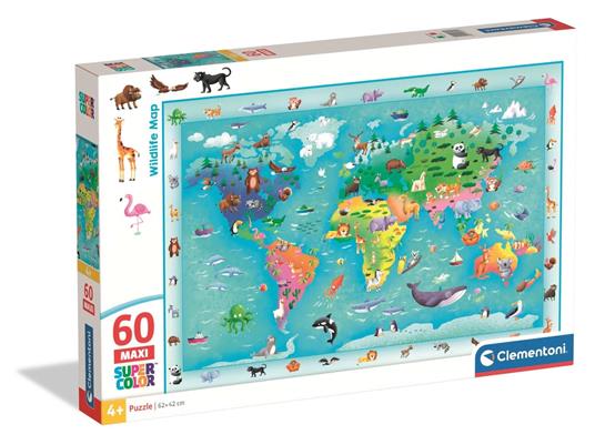26072 - Puzzle 60 Maxi - Wildlife Map