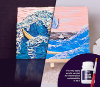 3D Painting  - Big wave in Kanagawa
