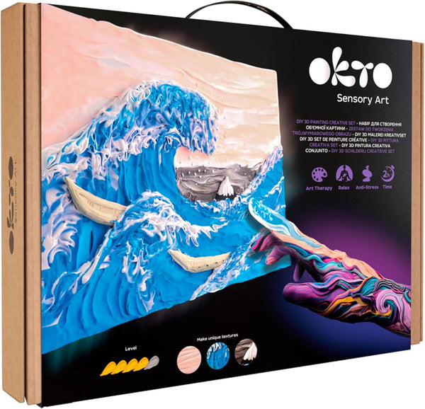 3D Painting  - Big wave in Kanagawa