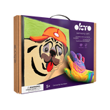 Coloring with clay set by numbers - Pug Dog