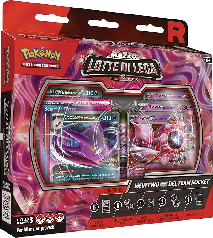 Pokemon mazzo lotte di lega mewtwo-ex del team rocket