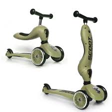 HighwayKick 1 - Evolutionary scooter 1-5 years color OLIVE Green