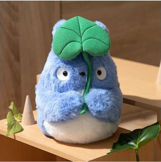 My Neighbor Totoro Nakayoshi Blue Plush With Leaf