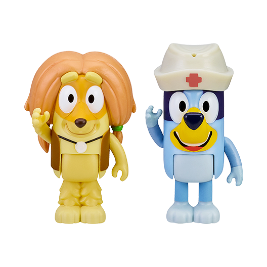 Coppia di personaggi Bluey