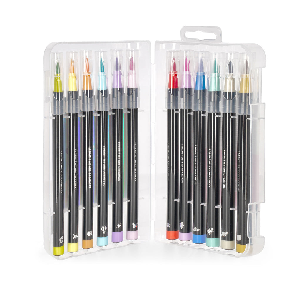 BRUSH MARKERS - SET 12 PENNARELLI PUNTA PENN. - PASTEL COLOURS