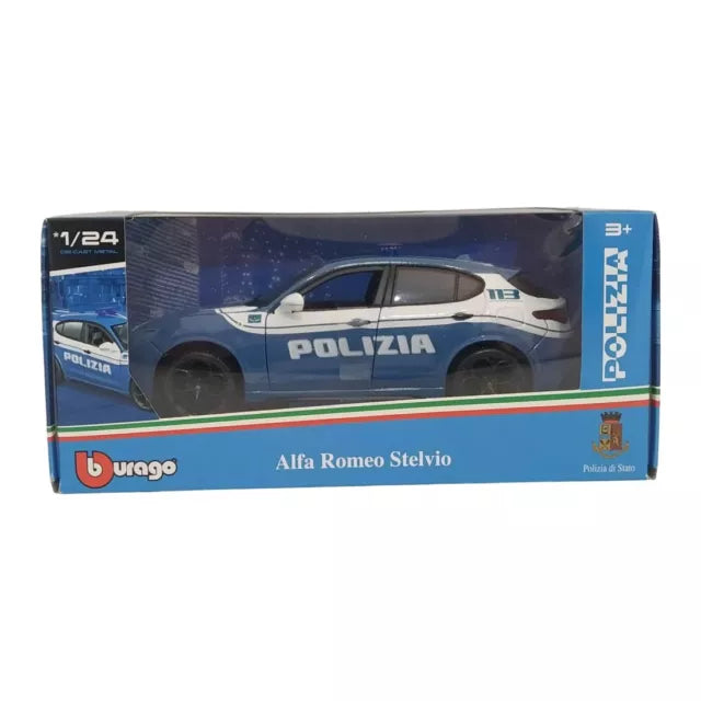BBurago 1:24 Scale Car Collection - Alfa Romeo Stelvio - State Police