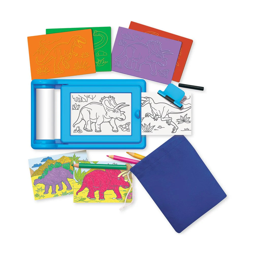 Set di frottage artistico - Dinosauri