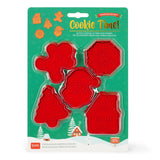 5 COOKIE CUTTERS WITH STAMPS - COOKIE TIME! - CHRISTMAS