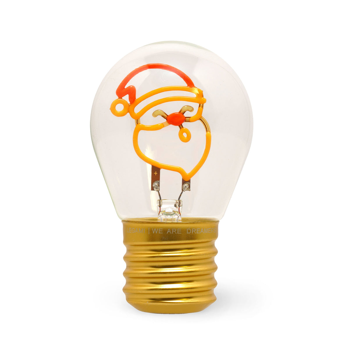 LIGHTBULB-SHAPED TABLE LAMP - BULB FICTION - SANTA CLAUS