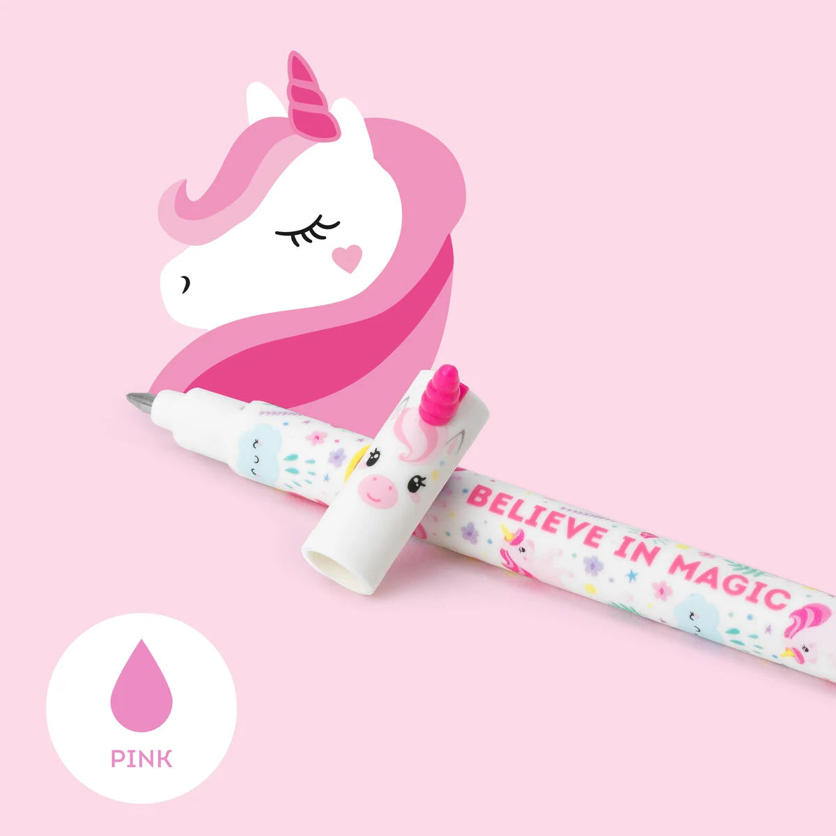 Erasable Gel Pen - UNICORN PINK Ink