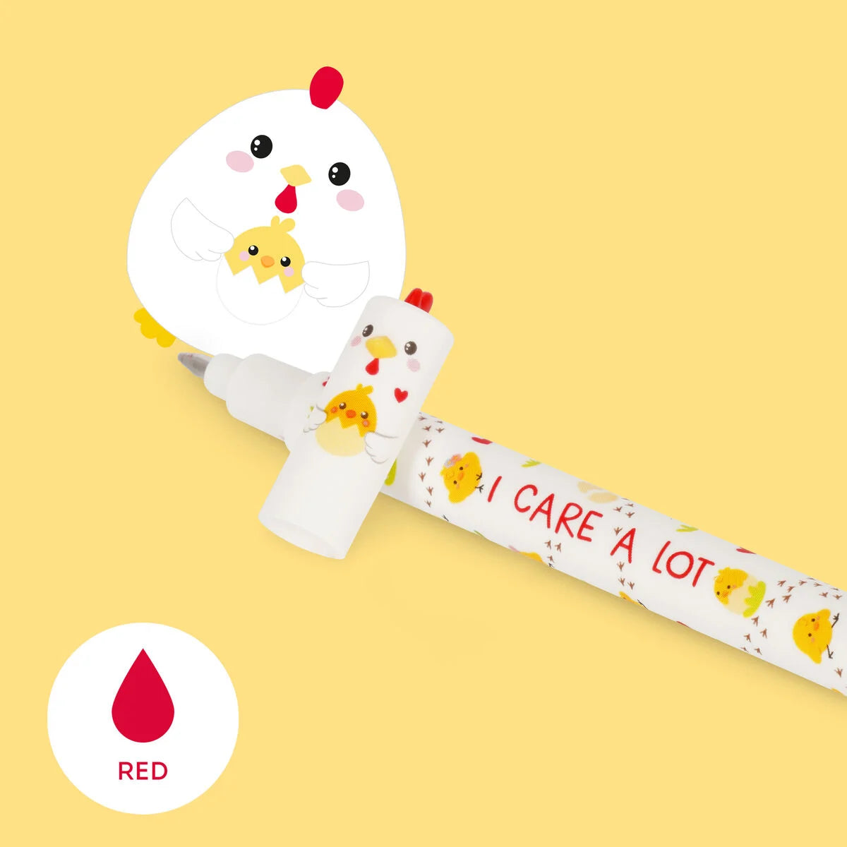Erasable Gel Pen - HEN - RED Ink