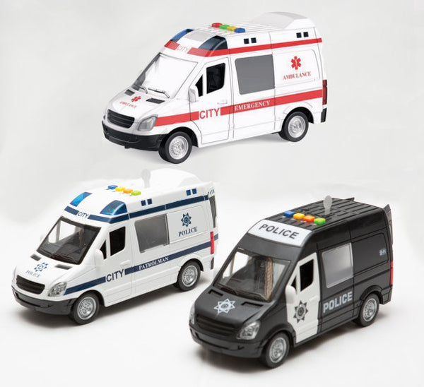 Mezzi di Servizio assortiti 20 cm Luci e Suoni