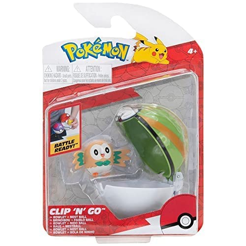 Clip 'N' Go Rowlet& Poké Ball