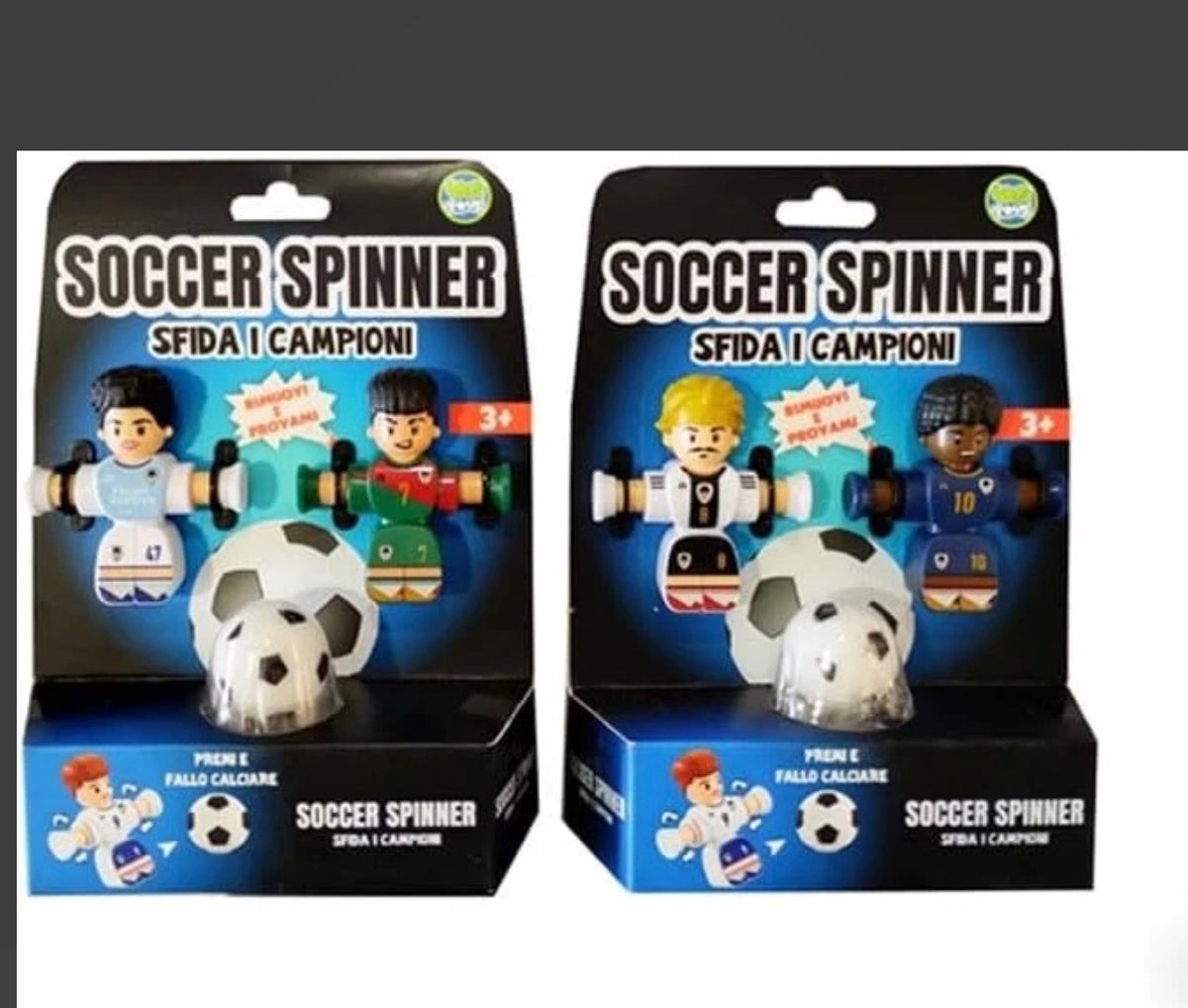 Soccer spinner Pack 2 Calciatori e pallone
