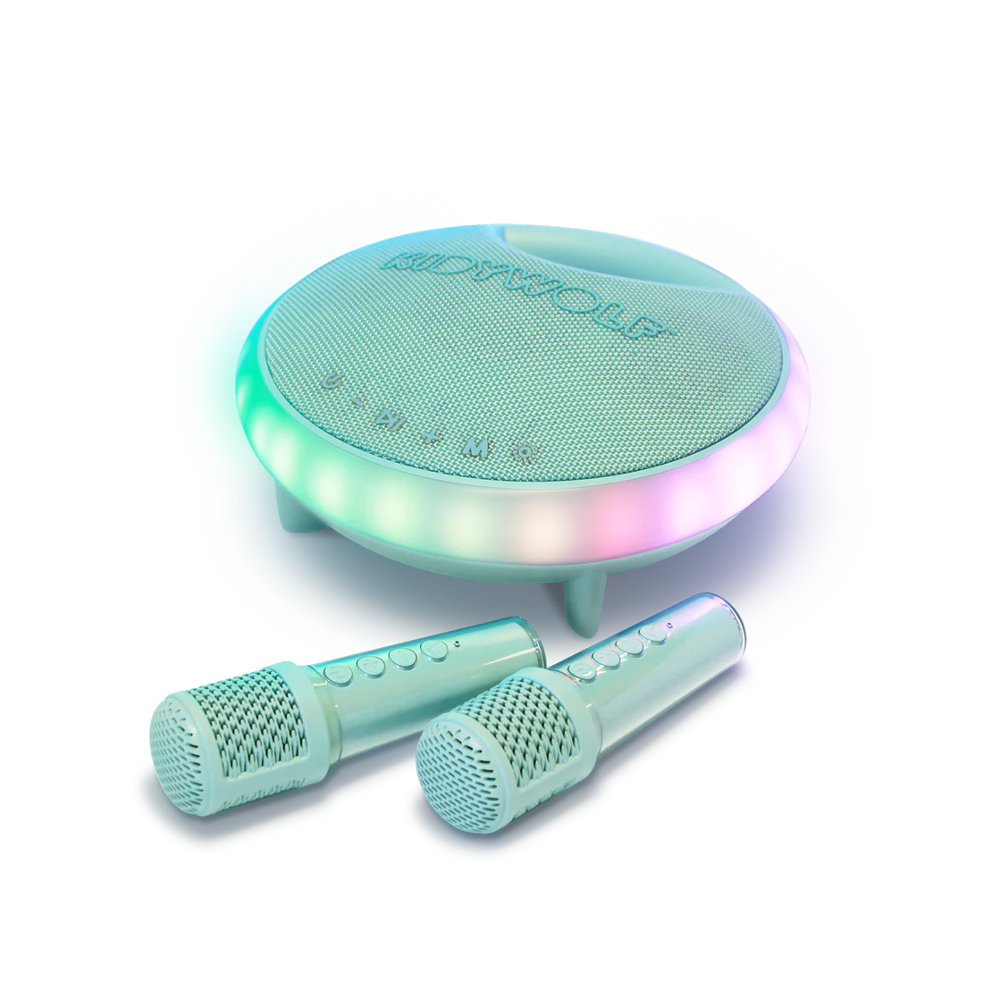 KidyKaraoke 2 Microfoni + Altoparlante integrato 40W, Verde