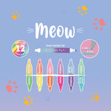 MEOW - 6 EVIDENZIATORI DOPPIA PUNTA - KITTY - MULTICOLOR INK