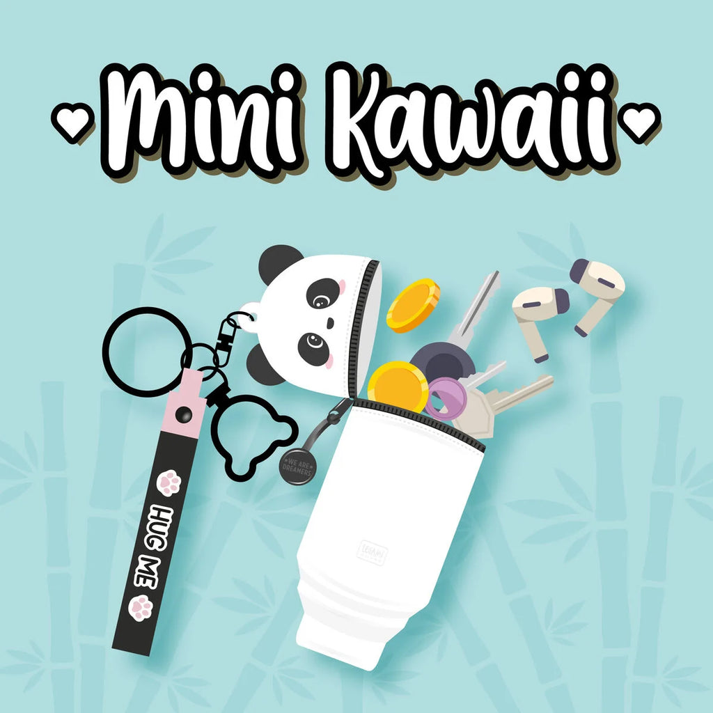 Portamonete con Portachiavi Panda - Mini Kawaii