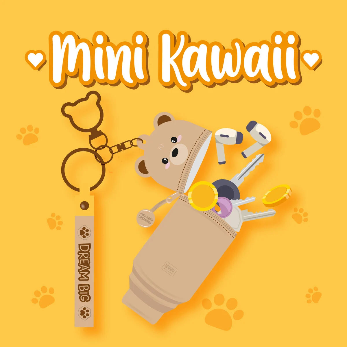 Portamonete con Portachiavi Teddy Bear - Mini Kawaii