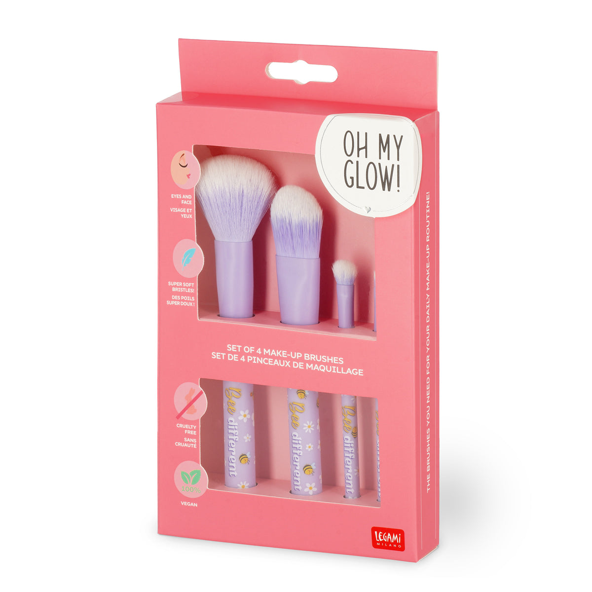 OH MY GLOW! - 4 PENNELLI PER IL TRUCCO - BEE