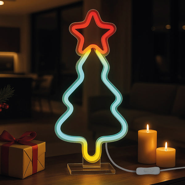 NEON-EFFECT LED SIGN - IT'S A SIGN - XMAS TREE