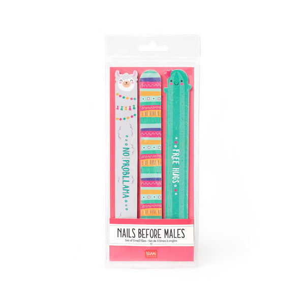 NAILS BEFORE MALES - SET DI 3 LIME PER UNGHIE - LLAMA