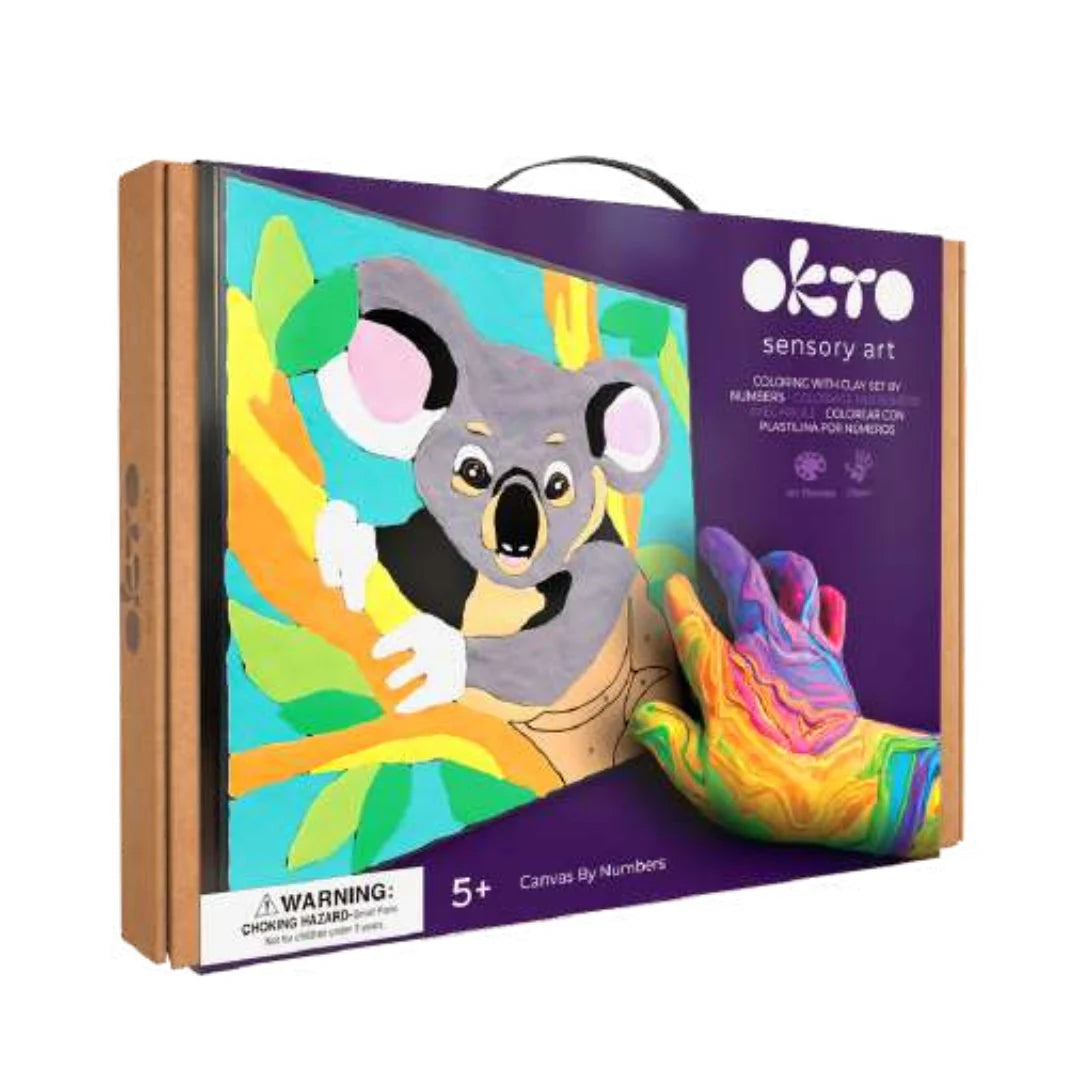 Coloring with clay set by numbers - Koala