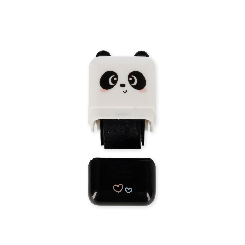 TIMBRO DECORATIVO A RULLO - PANDA - BLACK INK